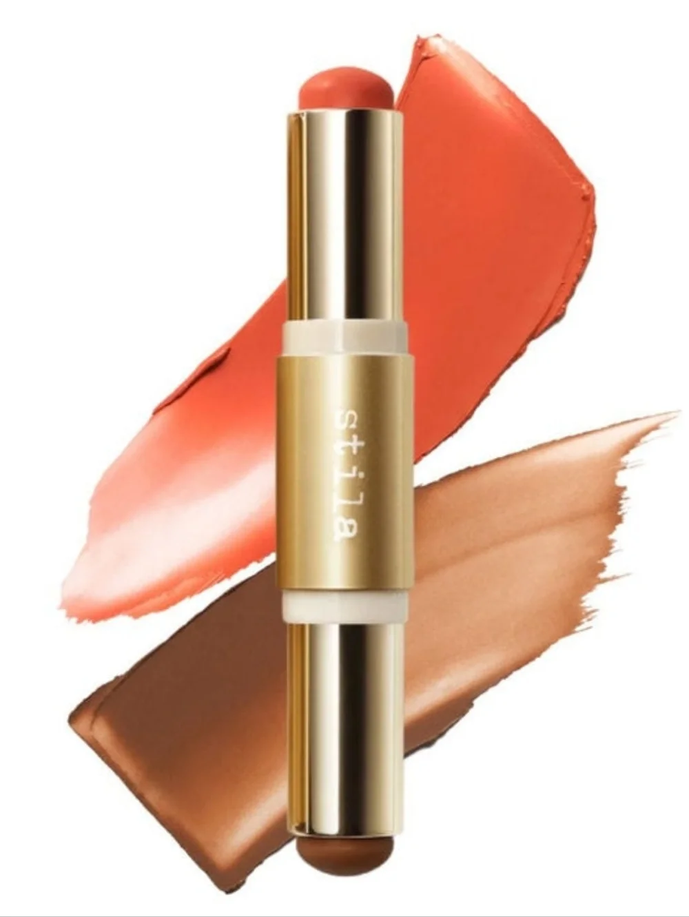 Stila Dual-Ended Blush And Bronzer Lip & Cheek Stick — Papaya & Tan